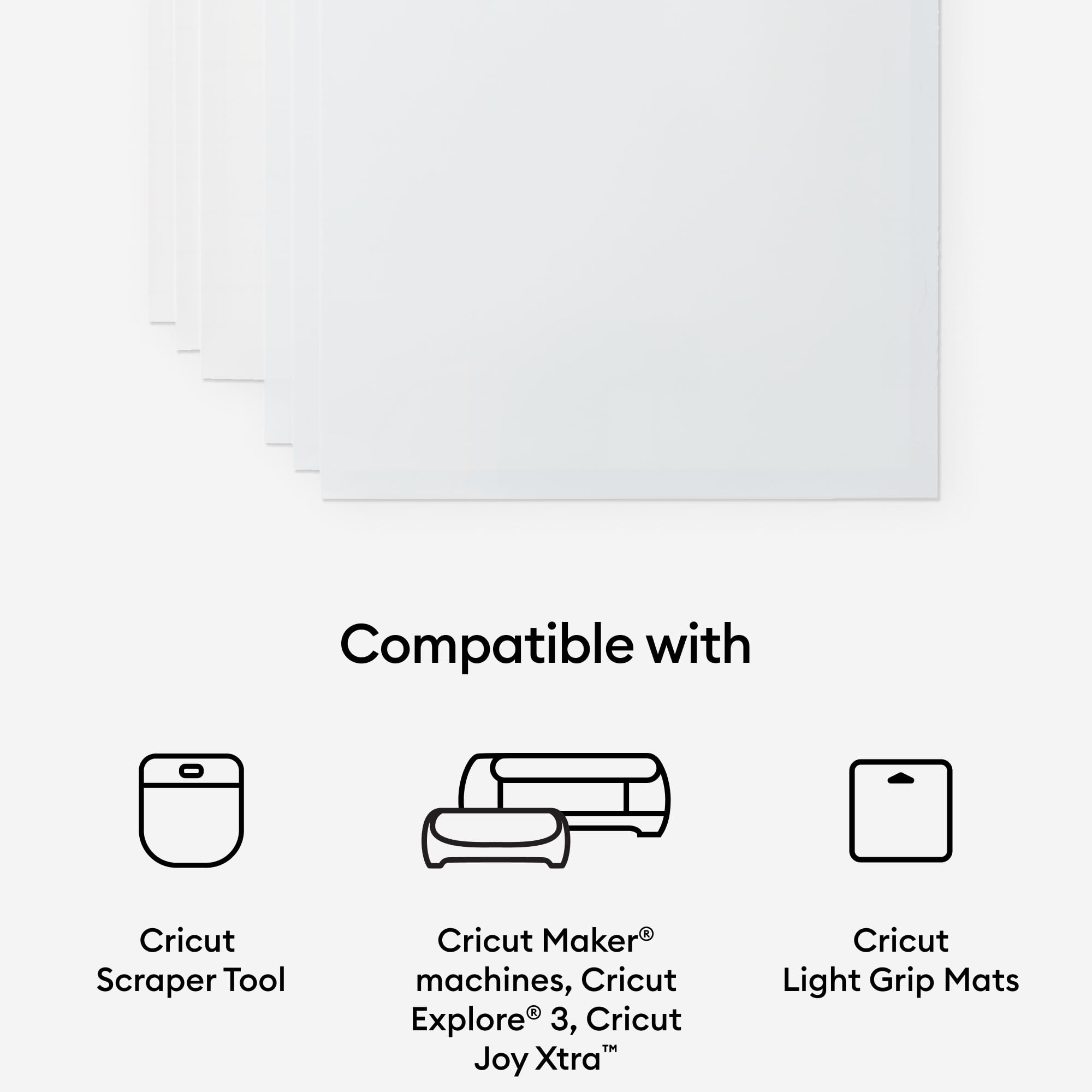 Cricut Waterproof Sticker Paper - US Letter Size (8.5in x 11in), Sticker Paper for Printer, Compatible with Cricut Maker, Explore 3, & Cricut Joy Xtra, White (6 Ct)