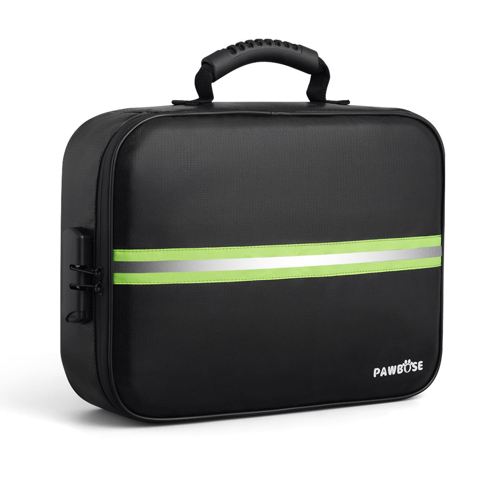 PAWBOSE Fireproof Document Bag with Lock, Upgraded Fireproof, Heat Insulated & Waterproof Box for Document,Portable Storage for Home and Travel, Suitable for Document and Laptop