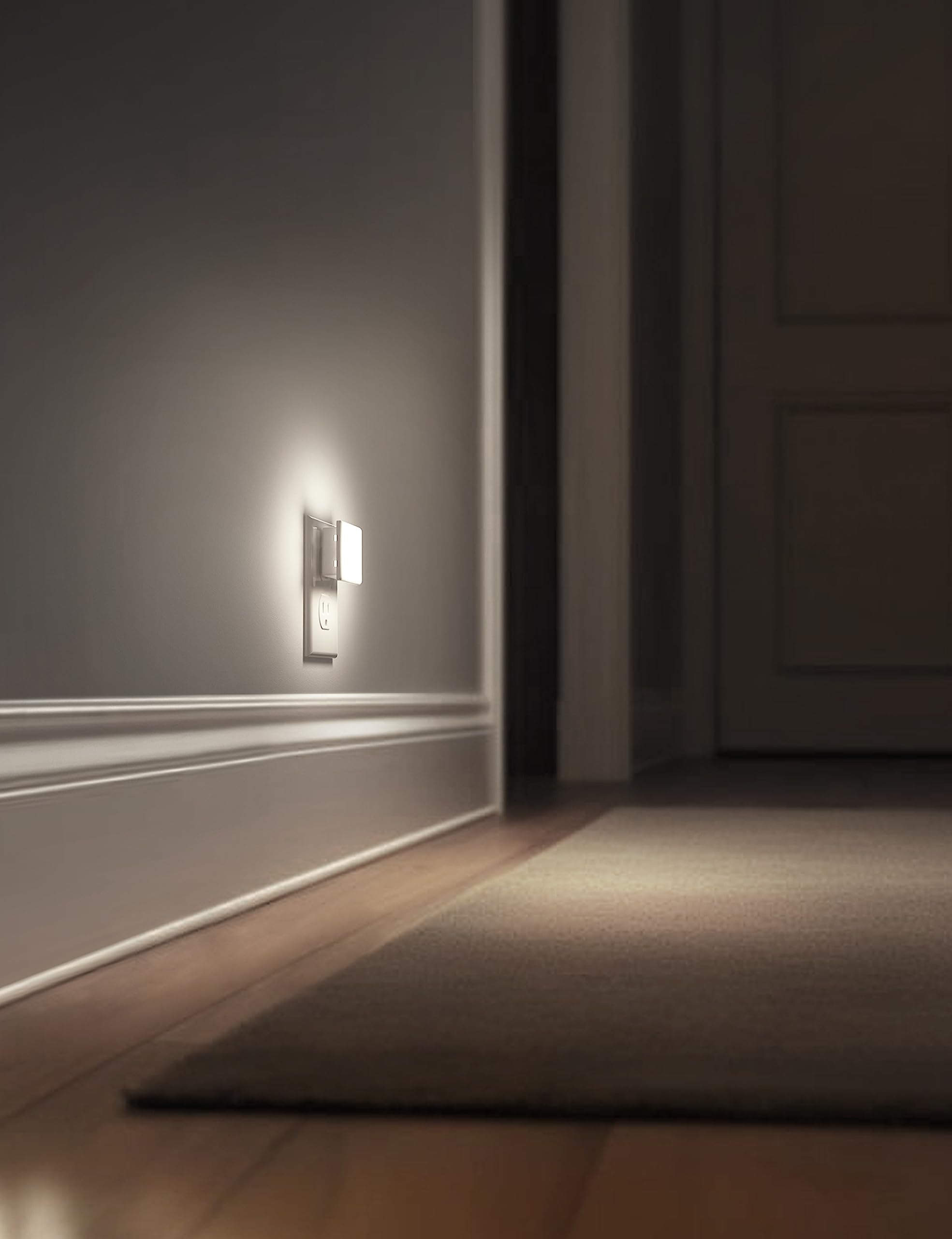 L LOHAS LED Night Lights Plug into Wall, [6-Pack] Plug in Night Light, Dusk-to-Dawn Sensor, 5000K Daylight 0.3W Bright Nightlight Auto-On/Off for Adults Kids Room Bedroom Bathroom Hallway Kitchen