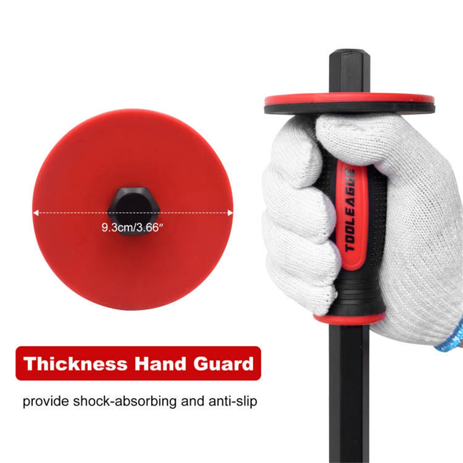 TOOLEAGUE Heavy Duty Masonry Chisel,8 inches Brick Chisel with Hand Protection（1Pc)