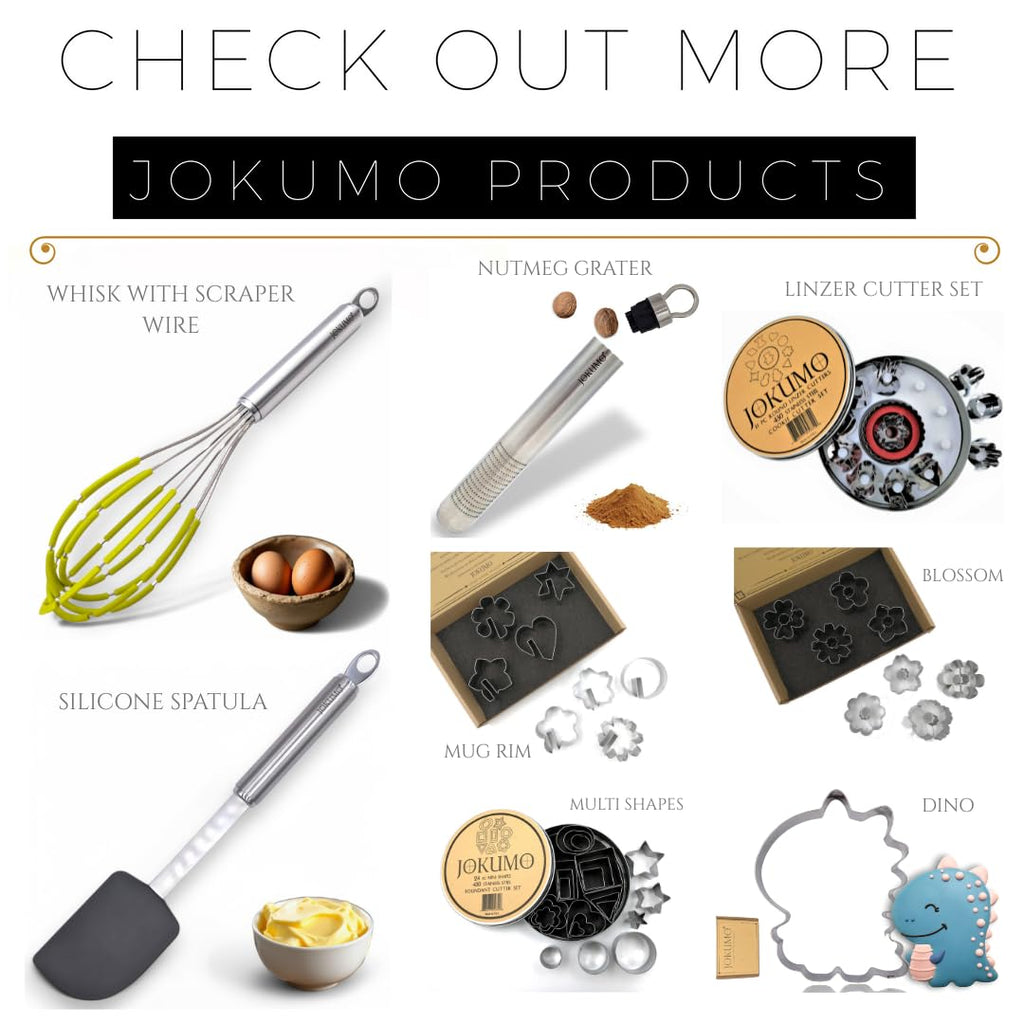 JOKUMO 12 Piece Plain Round Pastry/Cookie Cutter Set Heavy Duty Commercial Grade 18/8 304 Stainless Steel - Metal Marked Size - Perfect for Cooking Enthusiast (12 Pcs Commercial Grade Round)
