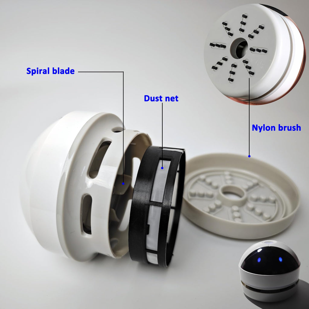 Hallocool Mini Desktop Vacuum Cleaner Robot Vacuum Cleaner for Desktop, Portable Small USB Vacuum Cleaner Quiet Pick up Tiny Items Crumbs Eraser Crumbs Hairs Flakes for Kitchen Piano Keyboard