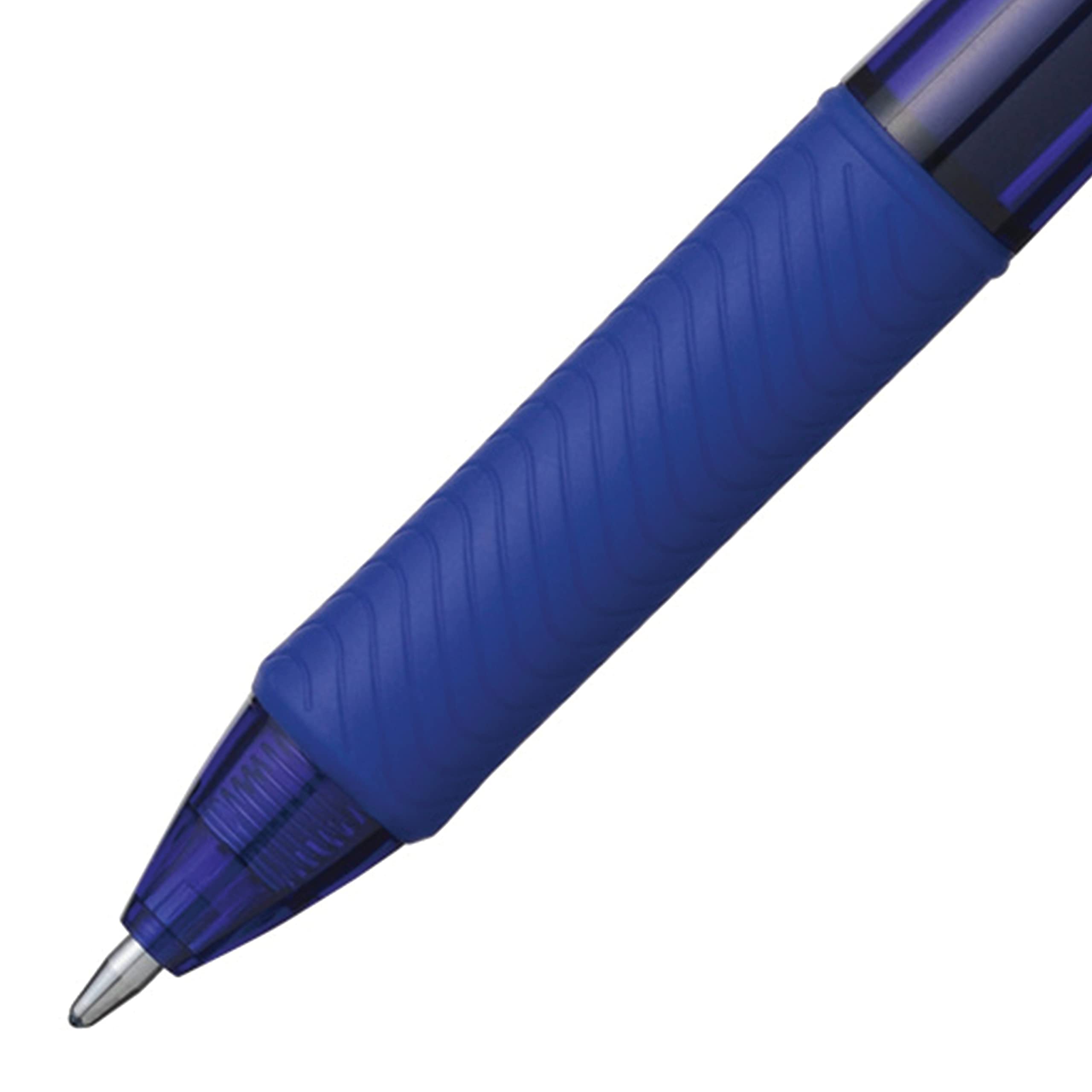 Pentel EnerGel X Retractable Liquid Gel Rollerball Pen, Everyday Writing, Office Supplies, School Supplies, 1.0mm Bold Point, Blue Ink, BL110-C, Box of 12