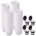Paper Filters for Reusable K Cups, 500 PCS Disposable Paper Coffee Filters with 4 Reusable K Cups for Keurig 1.0 and 2.0 Brewers