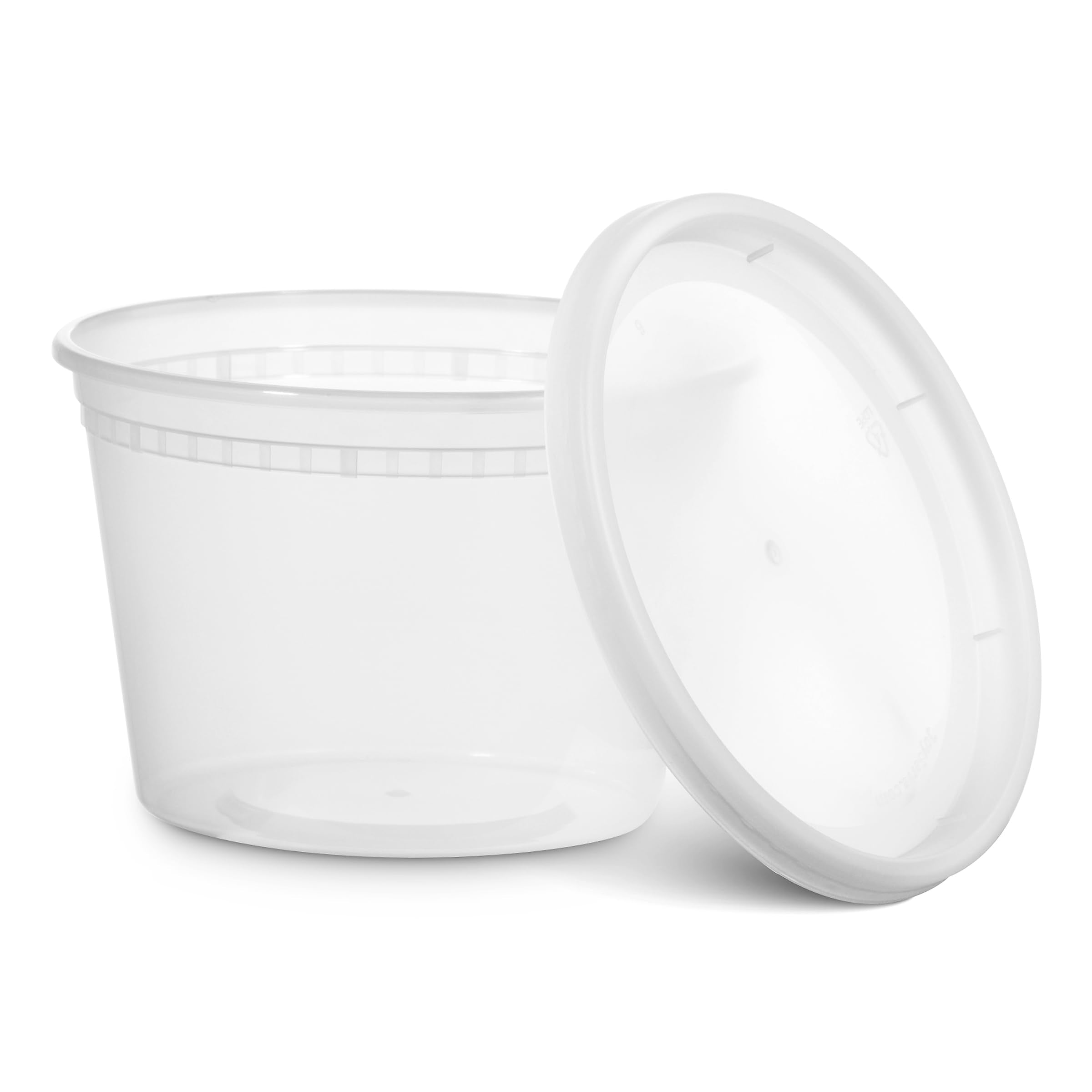 16 Oz Deli Food Containers with Lids - (36 Sets) Airtight Food Storage Takeout Meal Prep Containers To Go with 36 Lids, BPA-Free, Dishwasher, Microwave Safe