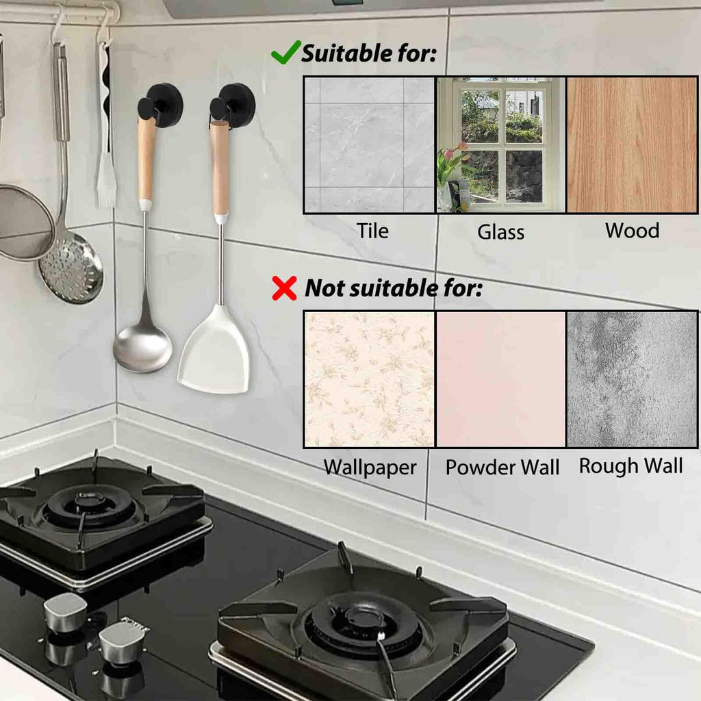 4 Pack Suction Cup Hooks for Bathroom Stainless Steel Shower Suction Hooks for Towels Utility Wall Hooks for Kitchen, Glass, Wreath, Window, Heavy Duty Waterproof Rustproof Self Adhesive (Silver)