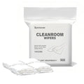 Synvicovan Cleanroom Wipers 4"x4"(400 Pcs, 100% Polyester, Class 100, 140GSM) Double Knit 100% Lint Free Cloths with Ultra-fine Filaments, Laser Sealed Edge Ultra-Soft Wipers