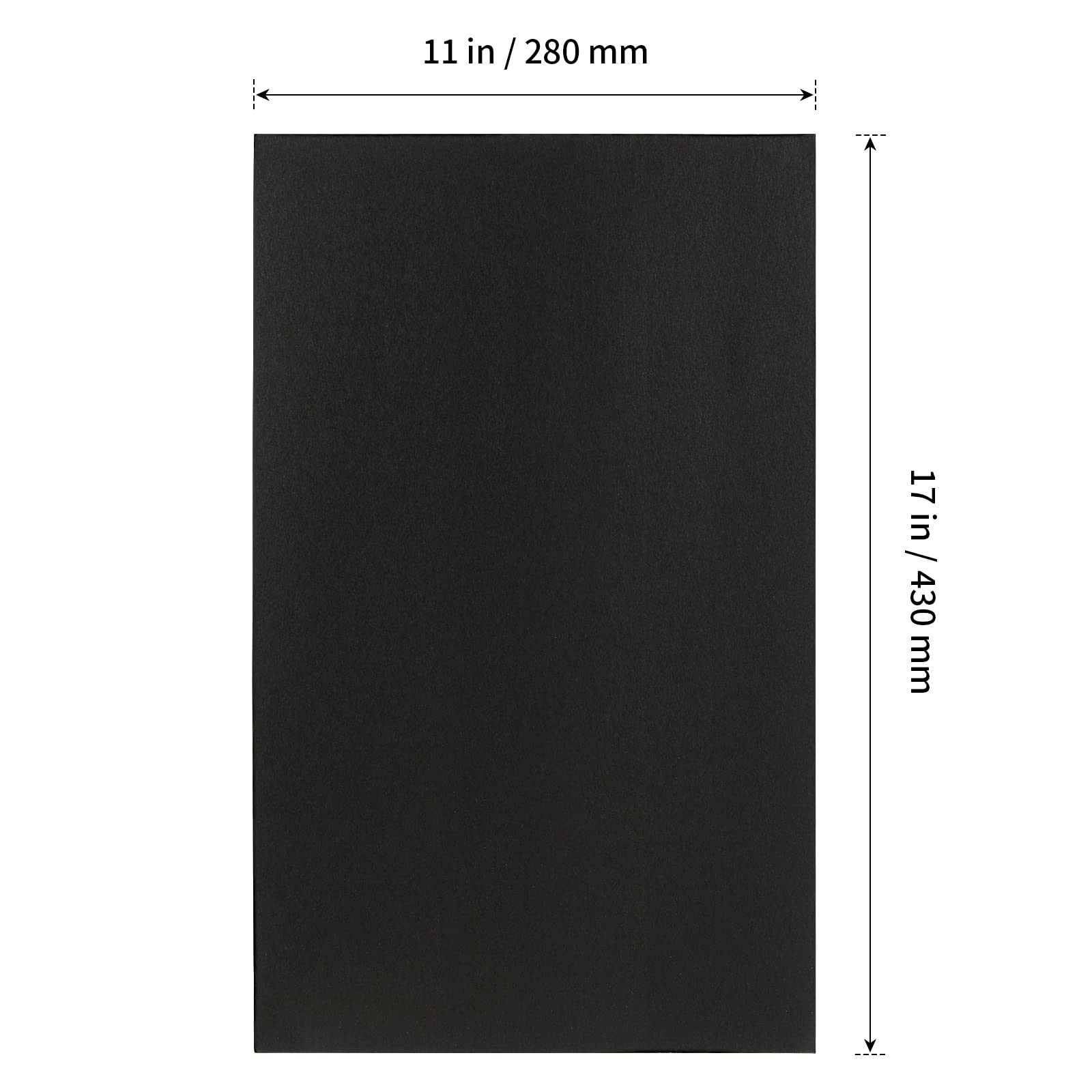 SHEUTSAN 100 Sheets 11 x 17 Inches Black Colored Cardstock, 80lb 80 lbs Cover Sheets, Thickened Card Stock Black Smooth Card for DIY Cards Making, Scrapbooking