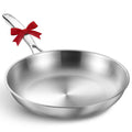 KOCH SYSTEME CS Tri Ply Stainless Steel Frying Pan, 8 Inch Stainless Steel Pan, Small Skillet, Cooking Omelette Pan, Induction Compatible, Dishwasher & Oven Safe, Non Toxic