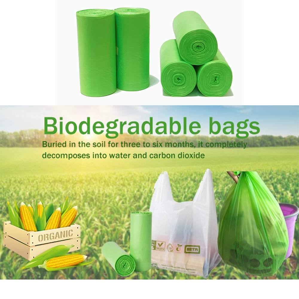 60 Counts 13Gallon 50L Large Compost Bag, Kitchen tall Compost bags, Compostable Bag For kitchen Bin, Extra large, Biodegradable bag for Food Scrap
