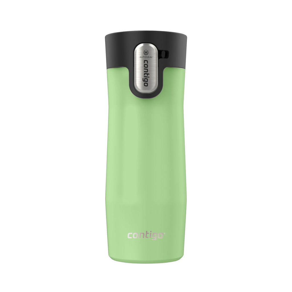 Contigo West Loop 3.0 Stainless Steel Travel Mug with Tea-Bag Hook & Spill-Proof Lid, Vacuum-Insulated Reusable Cup Coffee and Tea, 16 oz (473 mL), Cucumber - Keeps Drinks Hot up to 11 Hours