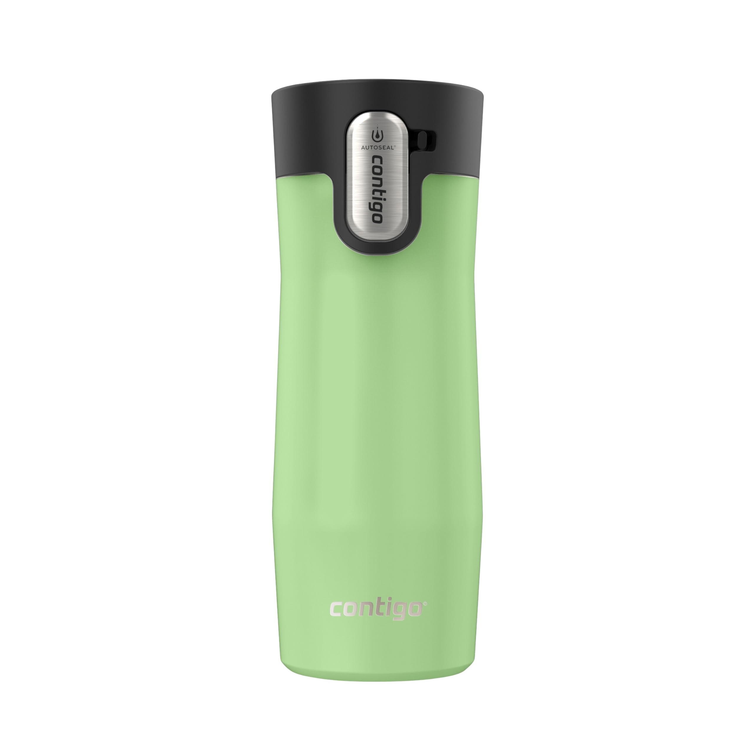 Contigo West Loop 3.0 Stainless Steel Travel Mug with Tea-Bag Hook & Spill-Proof Lid, Vacuum-Insulated Reusable Cup Coffee and Tea, 16 oz (473 mL), Cucumber - Keeps Drinks Hot up to 11 Hours