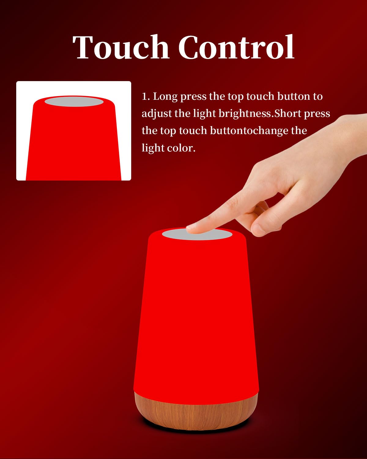 TLAOTNIY Red Light for Sleep Aid LampBlue Light Blocking Dimmable for Stress Relief Relaxation Travel Meditation and Yoga, 670nm Red Lamp