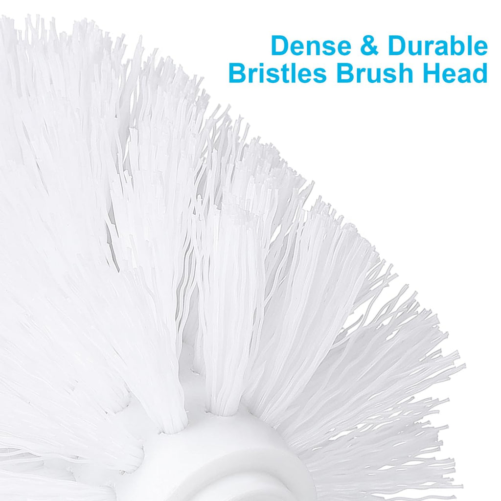 SHOWERORO Toilet Brush Replacement Head Round Ball Shape Plastic Bathroom Cleaner Fits Standard Handles Easy Install Odor Resistant