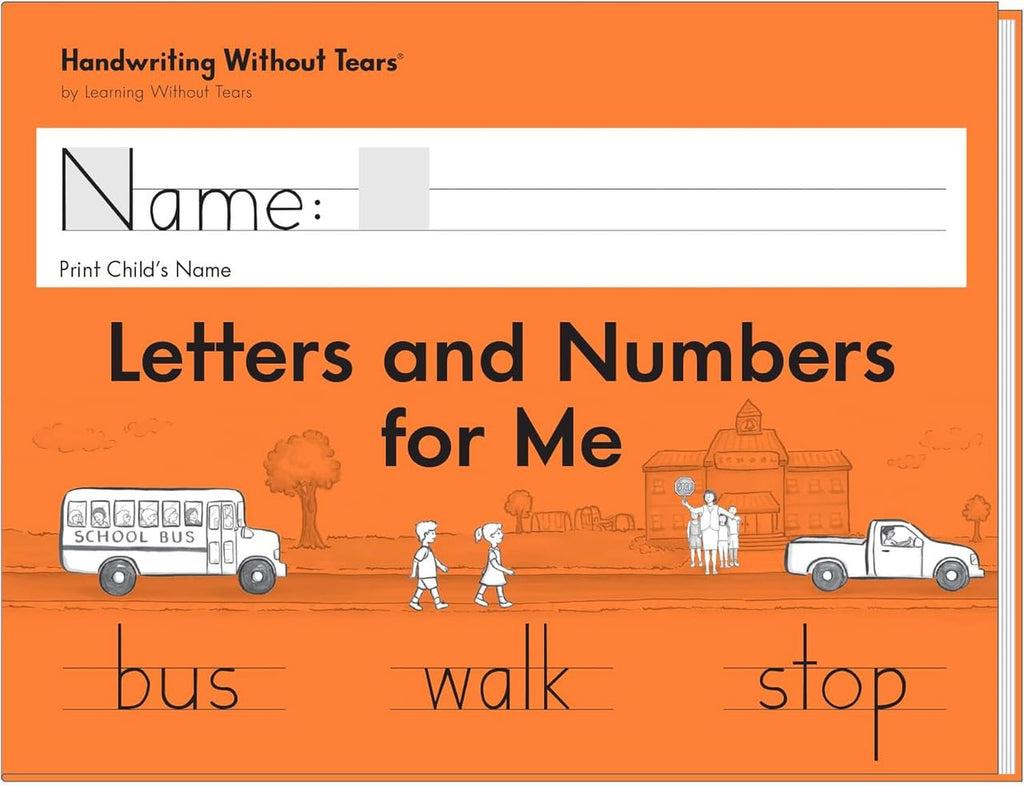 Learning Without Tears, Letters and Numbers for Me, Student Workbook, Age 5+, Kindergarten, Handwriting Practice, Writing Book, School & Home, Language Arts, Tutoring