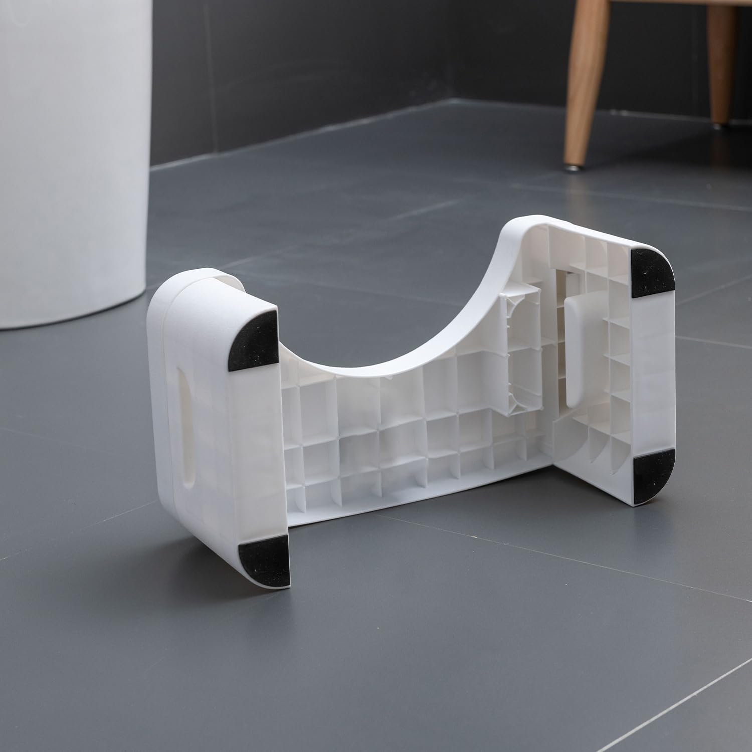 Toilet Step Stool, Toilet Footstool, Toilet Assistance Steps, Bathroom Toilet Stool, Kids Tot Step Stool, Foldable Toilet Stool, Fits All Toilets, Folds for Easy Storage(White)