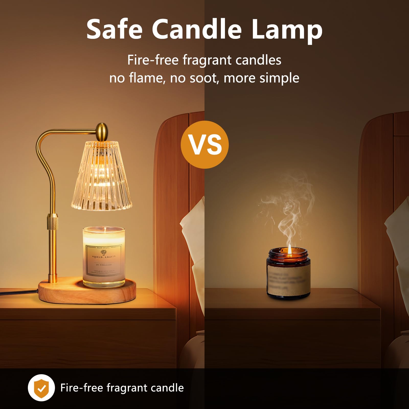 Candle Warmer Lamp with Timer and Dimmer Adjustable Height, Candle Warmer for Scented Jar Candles Home Decor Christmas Gifts