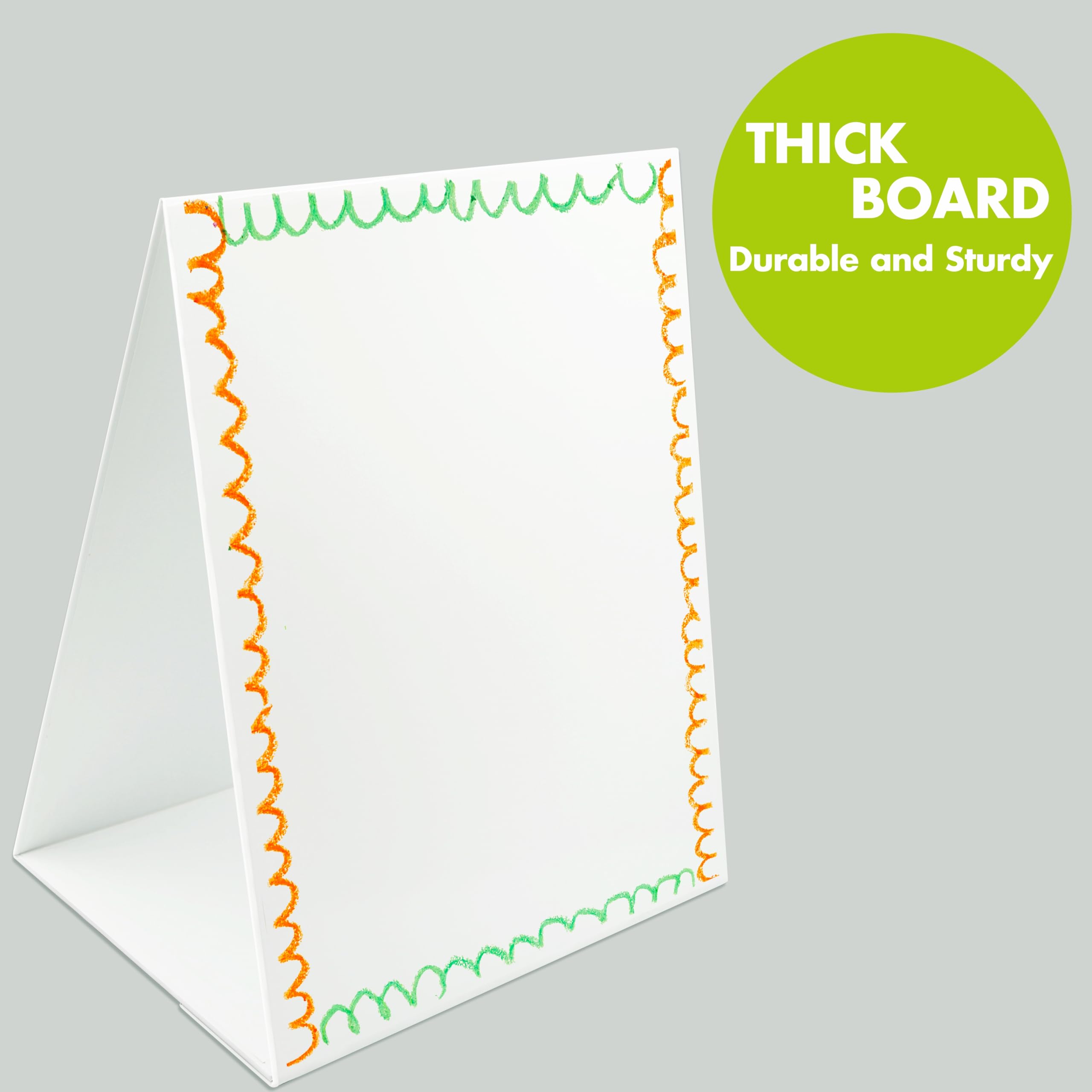 Magnetic Tabletop Desktop Easel &Whiteboard with Bonus 8X Dry Erase Markers. Double Sided and Self-Standing(16” X 12.5”)