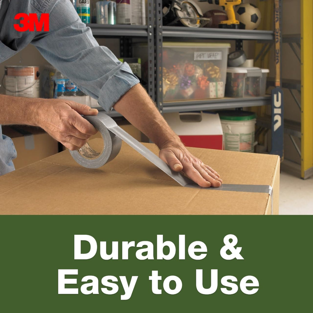 3M Duct Tape, 3 Rolls, 1.88 Inches x 55 Yards, Hand Tear, Bundle, Patch, Protect & Repair, Great Strength for Durability, Adheres to Multiple Surfaces (1055-3PK)