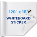 HeatPomelo Whiteboard Sticker for Wall, 120" x 17.3" (300x44 cm) No Ghosting Peel and Stick Dry Erase White Board Roll, Stain-Proof Self-Adhesive Whiteboard Paper Ideal for Home Office Classroom