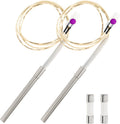 Wadoy Grill Hot Rod Ignitor Kit with 2 Pieces Fuses Compatible with Traeger, Pit Boss, Camp Chef, Wood Pellet Grills (2 Set)
