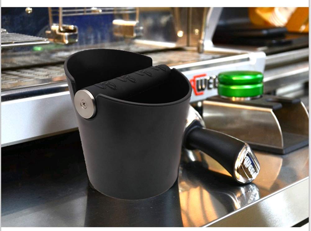 HOMEE Coffee Knock Box, 4.8in Barista Style Espresso Grounds Knock Box with Removable Heavy-Duty Knock Bar and Shock-Absorbent Durable and Non-Slip Base for Espresso Maker Accessories
