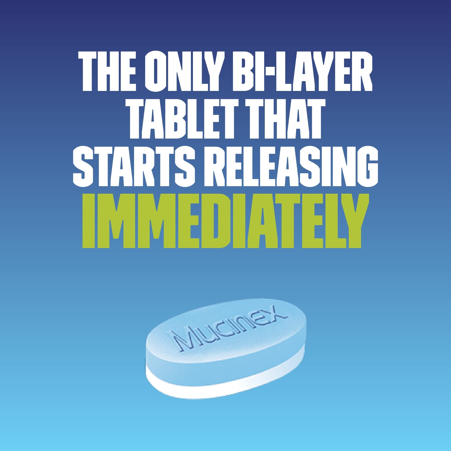 Mucinex, Chest Congestion, 12 Hour Extended-Release Bi-Layer Tablets, Expectorant, 600 mg, 40 Count