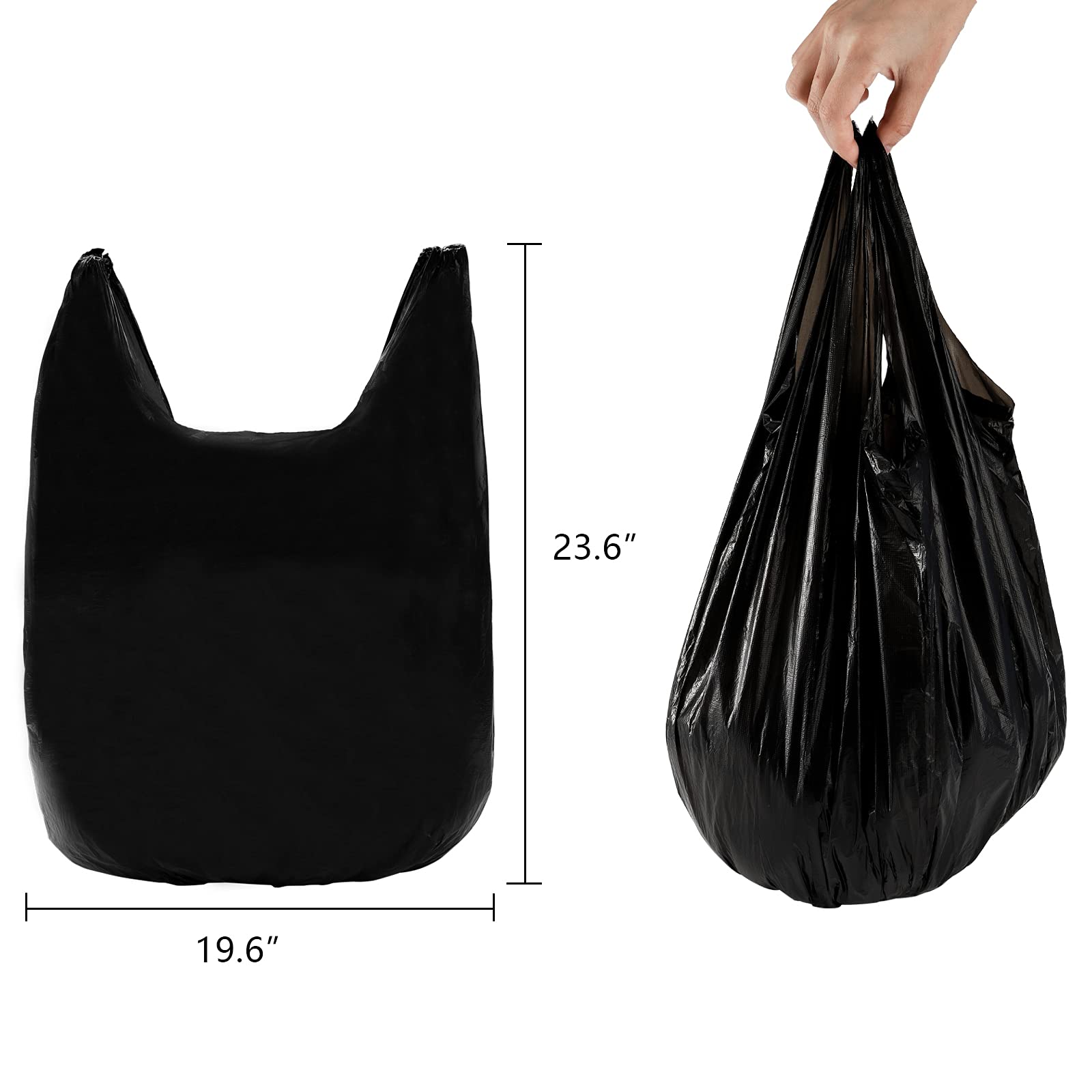 Fasmov 12 Pack Small Trash Bags Handles 4 Gallon, Colorful Portable plastic Rubbish Bags, Trash Can Liners Garbage Bags for Home Office Bathroom, 240 Counts