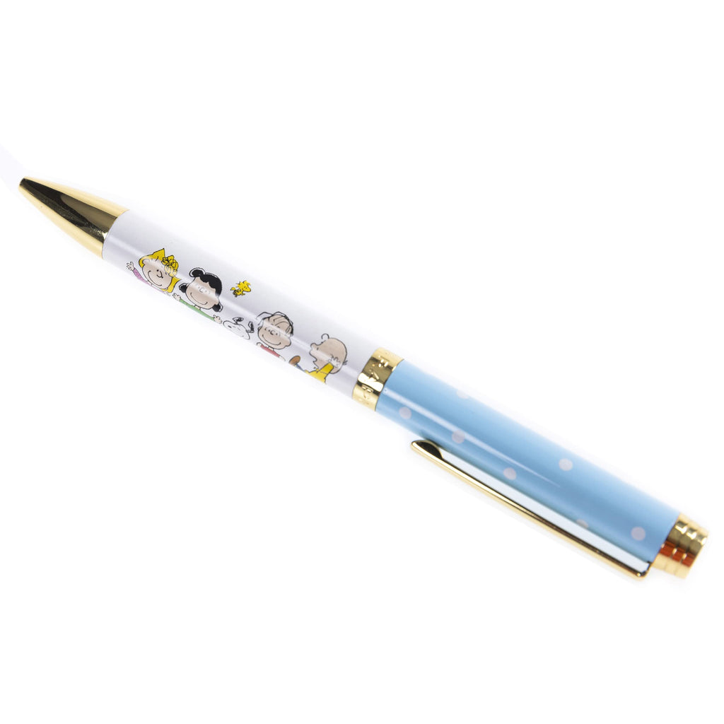 Graphique Peanuts Fashion Pen | 5.5” Ballpoint Pen | Refillable Black Ink | Retractable Twist Top | Matching Decorative Box | Comfort Grip for Writing | Office Supplies Accessories