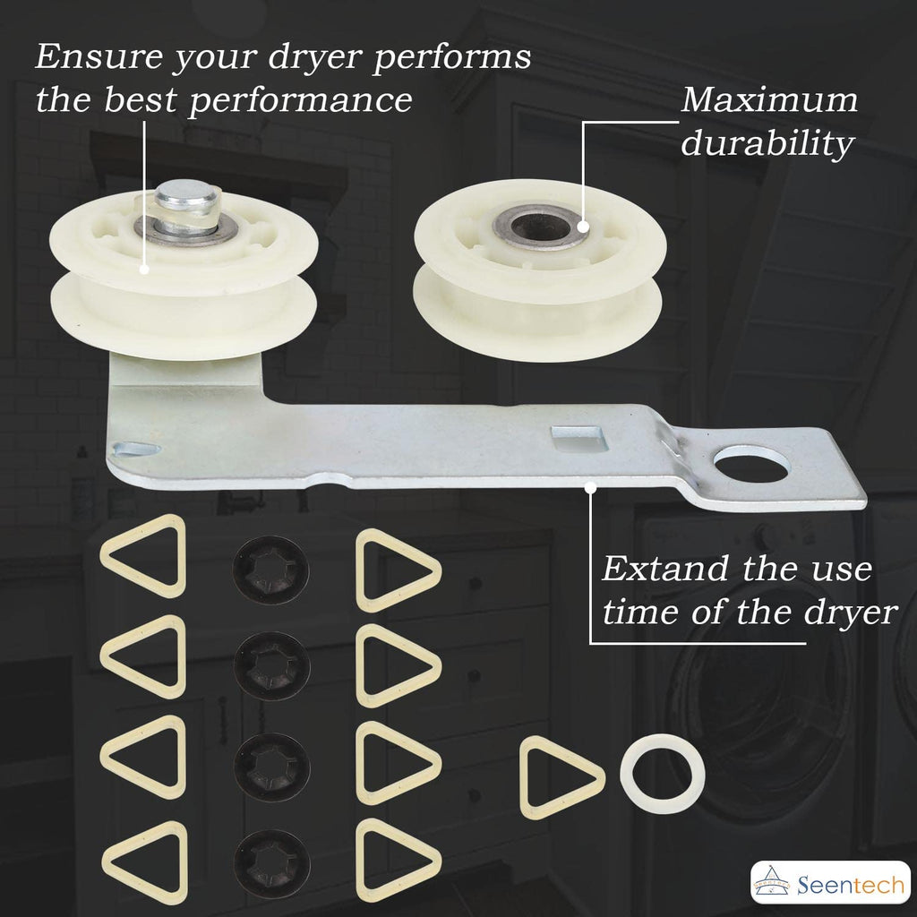 UPGRADED 4392067 Dryer Repair Kit & W10837240 Dryer Idler by Seentech, Includes WPW10314173 Drum Rollermm,661570V Belt, 279640 Idler Pulley – Replaces 2015 4392067VP 80047 587637