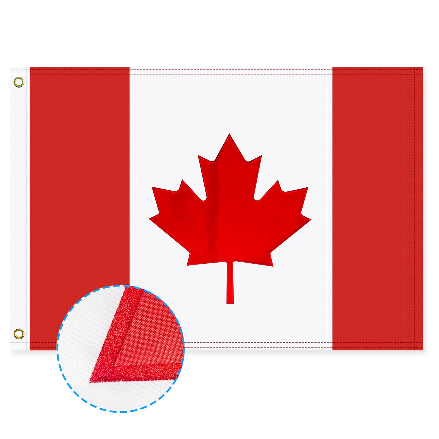 Canada flag Canadian Flag 2x3 FT Made Of 210D Heavy Duty Canada Flags with Embroidered Maple Leaf and Brass Grommets (36-Inch x 24-Inch (2x3 Ft)