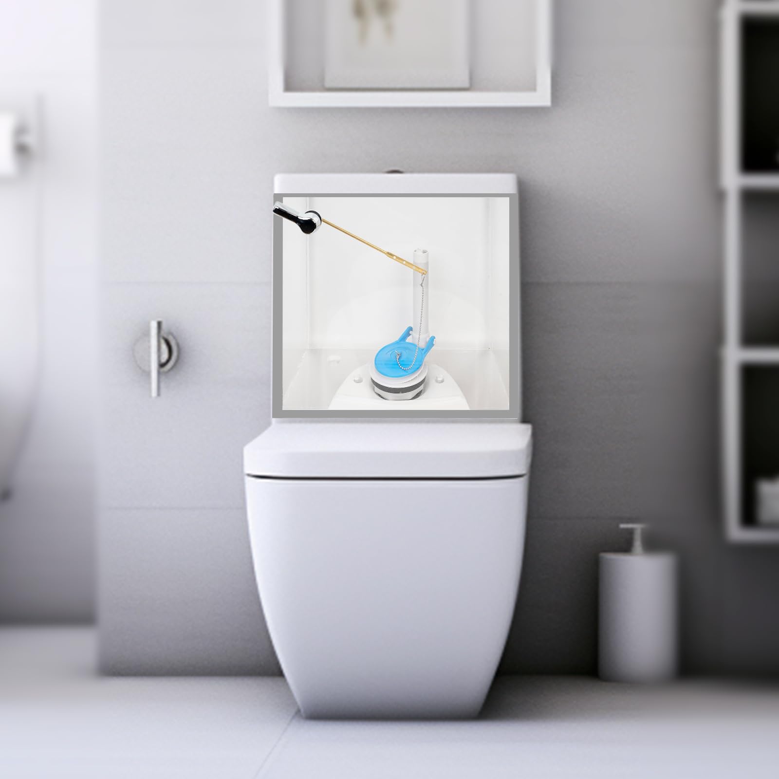 Toilet Flapper Replacement, Compatible with Gerber 99-788, 3 Inch Flapper Replacement Water Saving, High Performance, Easy to Install by Hibbent- Blue Color