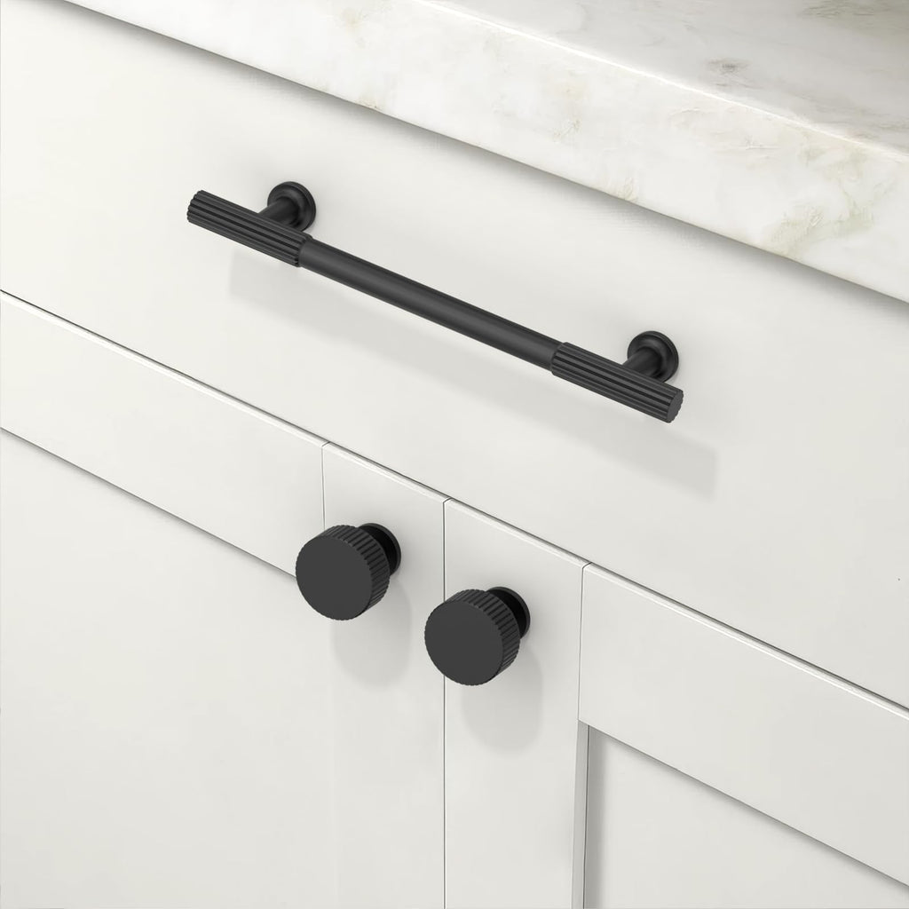 Talentedeco 10 Pack Matte Black Kitchen Cabinet Knobs Cabinet Pulls Drawer Knobs Cabinet Hardware Zinc Knobs for Drawers