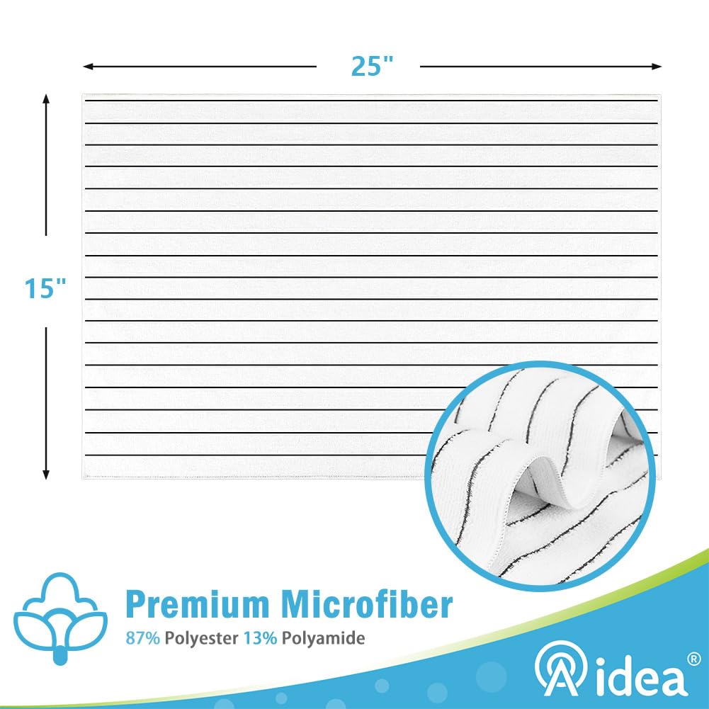 AIDEA Dish Towels-8Pack, 15”x25”, Microfiber Kitchen Towels, Super Soft and Absorbent, Multi-Purpose Kitchen Towels for Home, Kitchen-White/Grey