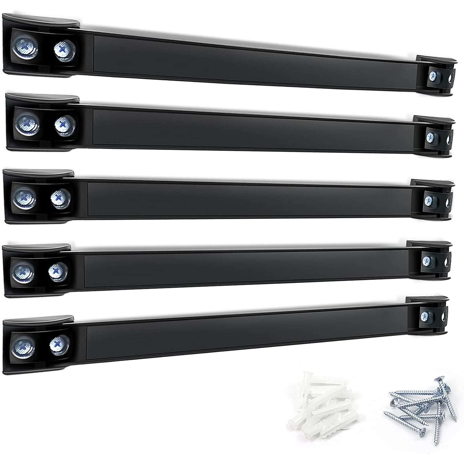 DGSL Magnetic Tool Holder Strip 5 Pack, 12 In Heavy Duty Tool Organizer Magnetic Strip, Tool Magnet Bar For Garage Tool Organization