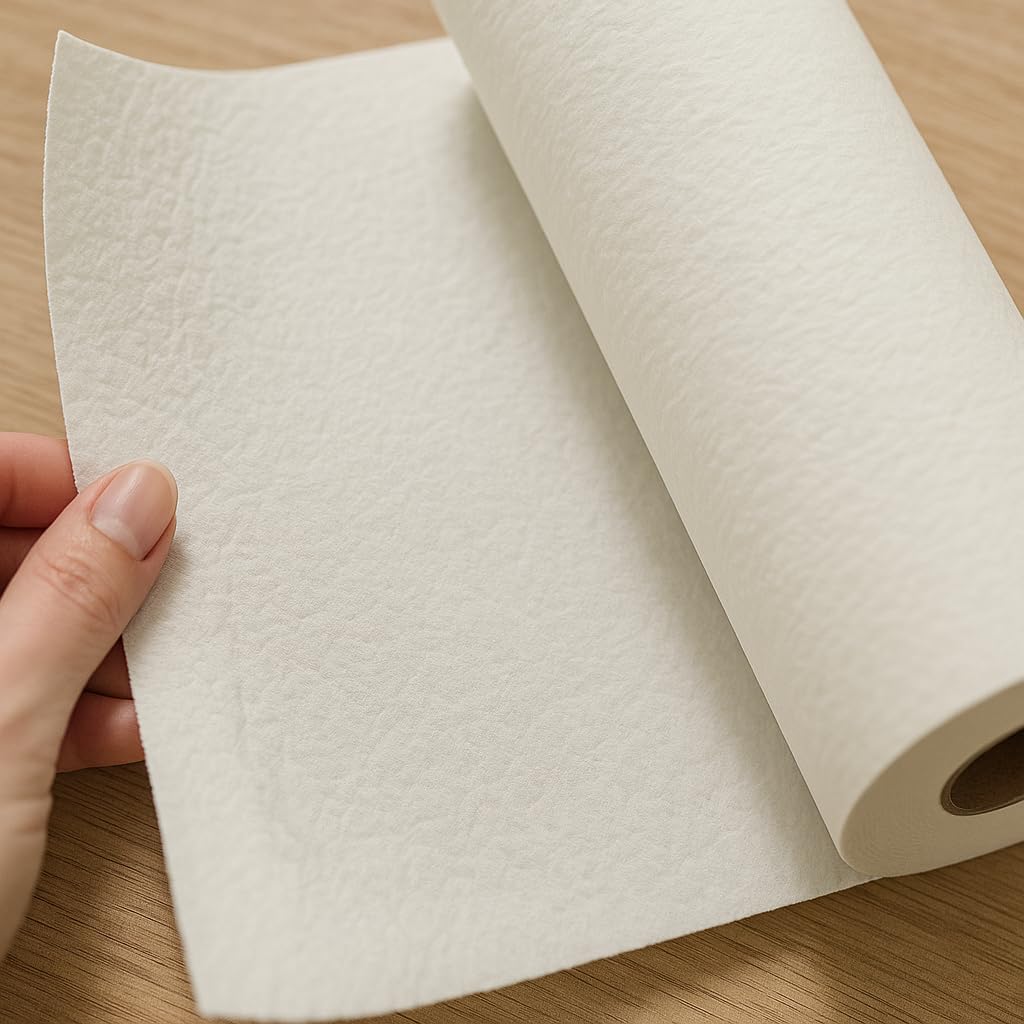 Reusable Bamboo Paper Towel Roll – 20 Sheets – Eco-Friendly, Washable, Zero-Waste – Replaces 60 Paper Towel Rolls