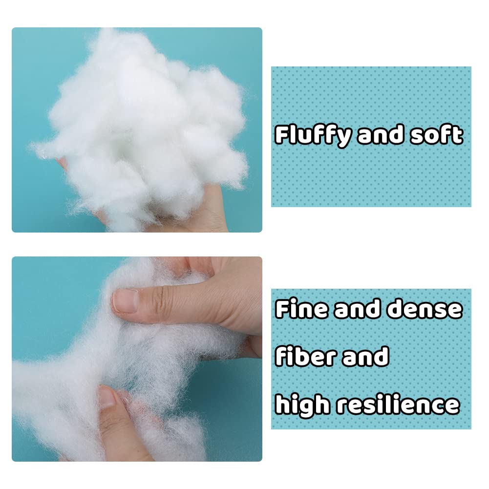 Bupete 900g/1.98lb Polyfill Stuffing, Stuffing for Stuffed Animals, Premium Pillow Stuffings, High Resilience Polyester Fill for Stuffed Animal Crafts, Pillow Cushions Stuffings
