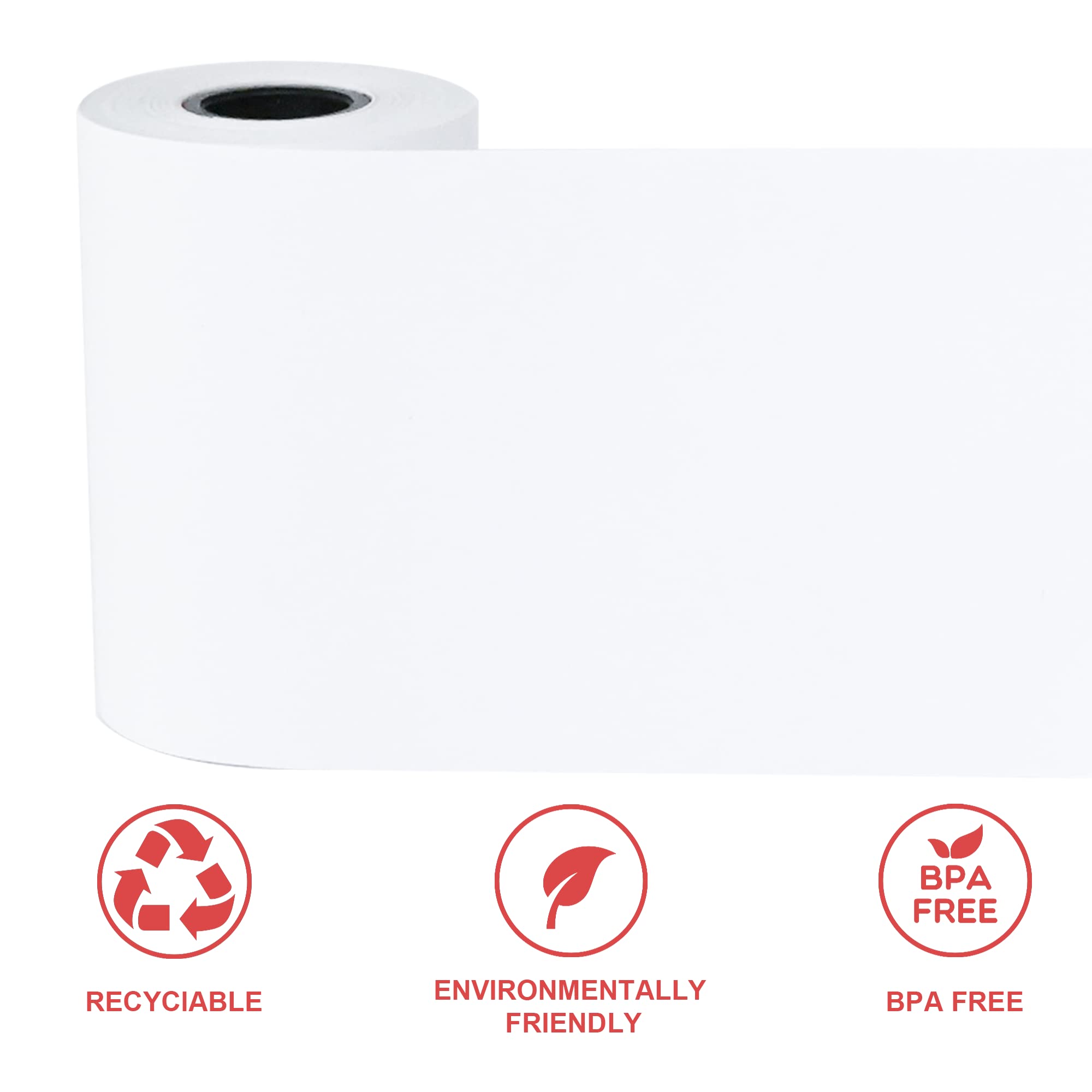 L LIKED 2 1/4" x 50' Thermal Paper Receipt Rolls, 24 Rolls Cash Register POS Receipt Paper