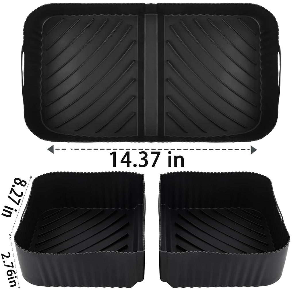 Air Fryer Silicone Liners for Ninja Foodi 11 Quart/Topzee11-QT Large XL MegaZone FlexBasket AD600CO for Ninja Foodi Flexdrawer AF500UK AF500UKCP,Air Fryer Accessories Reusable Silicone