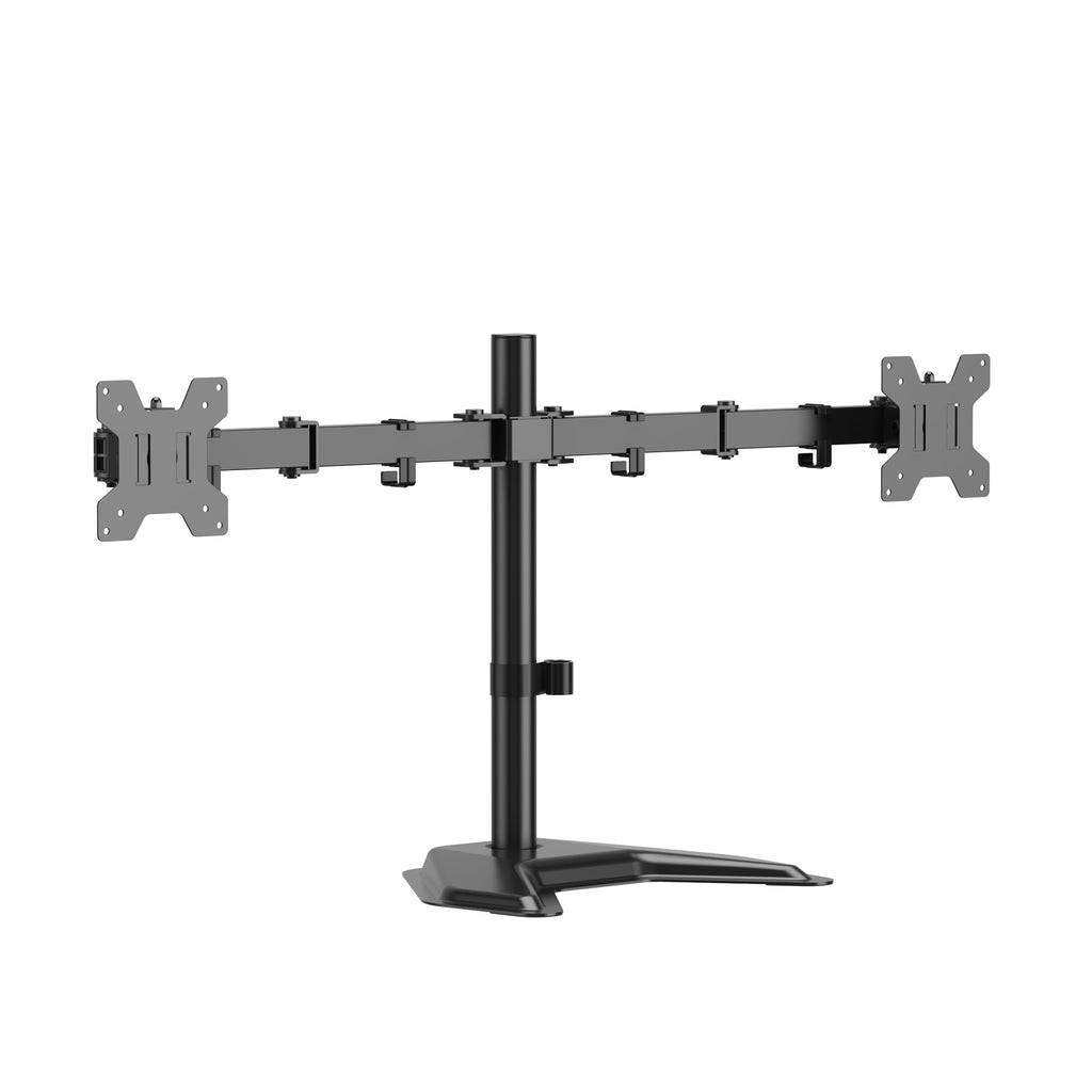 Duramex (Tm) Full Motion Free Standing Dual Double Monitor Stand Mount for Monitors Up to 32 Inch or 19 Lbs Per Monitor