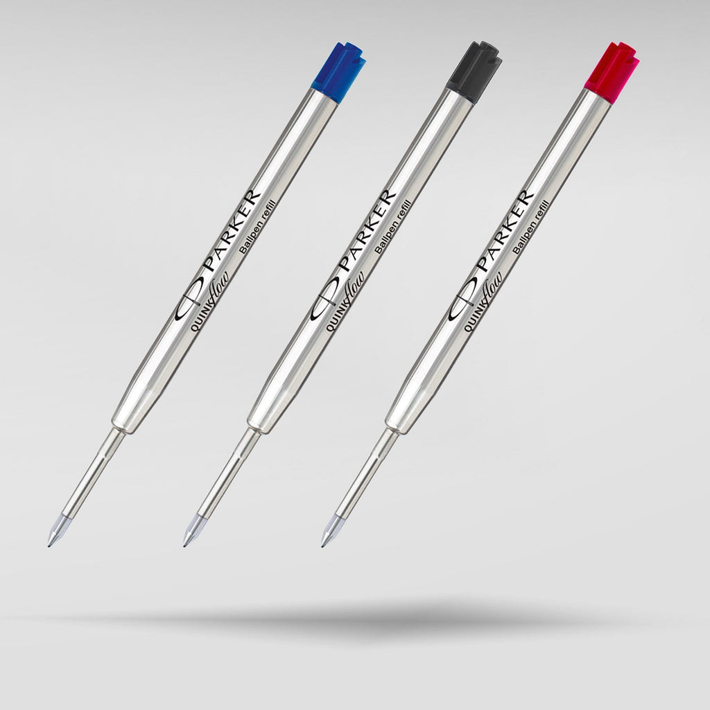 Parker QUINKflow Ballpoint Pen Ink Refills, Fine Tip, Blue, 6 Count Value Pack (2025157)