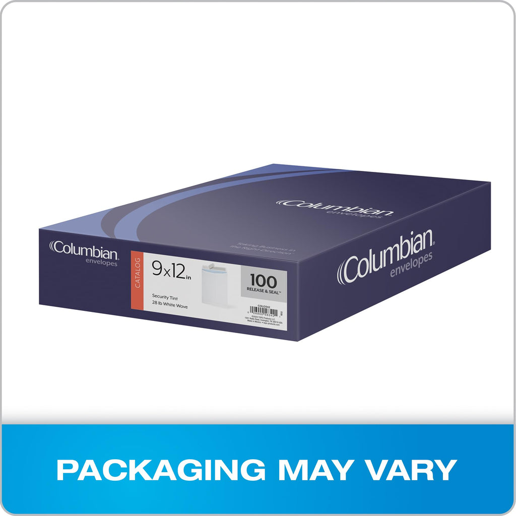 Columbian 9 x 12 Catalog Envelopes, Self Seal Closure, 28 lb White Wove, for Mailing Flat Letter Size Documents, 100 Per Box (COLO342)