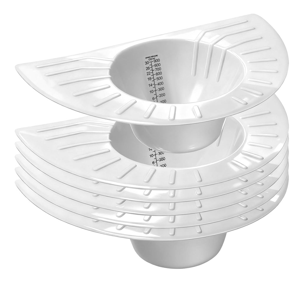 Specimen Collector Pans 6 Pack Urine Collection Hat Universal Specimen Cups Dishes for Toilet Pee Stool Sample Container for Women and Elderly