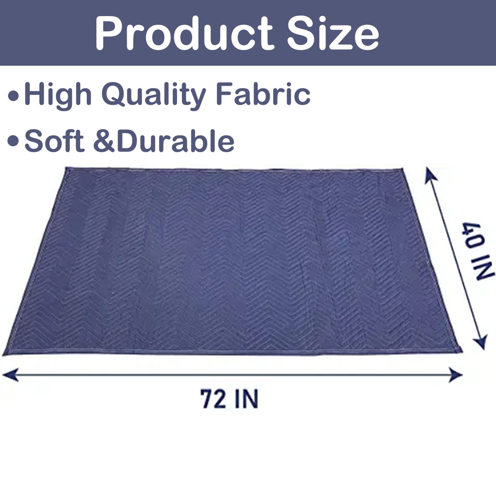 Moving Blanket Moving & Packing Blanket Shipping Blankets (Blue-40 x 72 Inch)