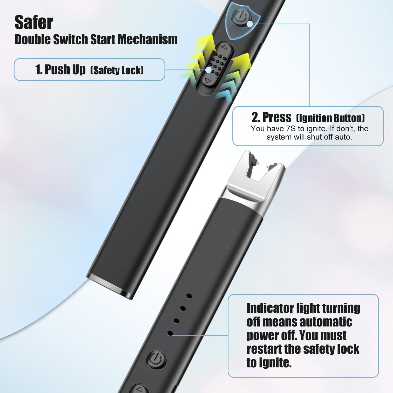 3 Pack Electric Candle Lighter Long Reach, BBQ Lighter USB C Rechargeable, Electronic Windproof Arc Plasma Lighter for Outdoors, Camping, Hiking and Campfire
