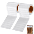Teling 2 Rolls 1000 Pcs Tamper Evident Tape 2.75 x 0.5 Inch Tamper Proof Stickers Decals Transparent Evident Labels Blank Tape Clear Resistant Stickers for Food Drink Packaging Sealing Delivery Supply