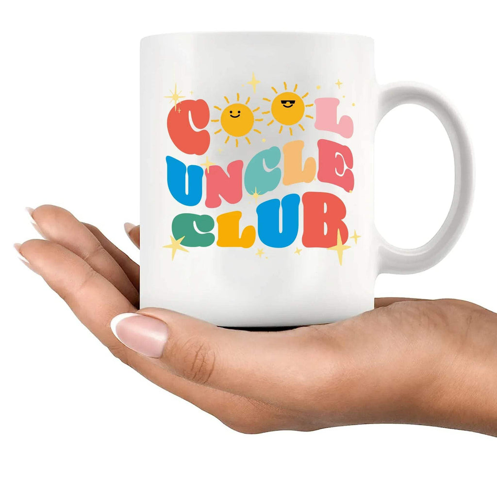 Panvola Cool Uncle Club Uncle Gifts Funny TIO Gifts from Niece Nephew Fathers Day from Sister Brother Funcle Birthdays Family Reunion Ceramic Mug 11 oz White