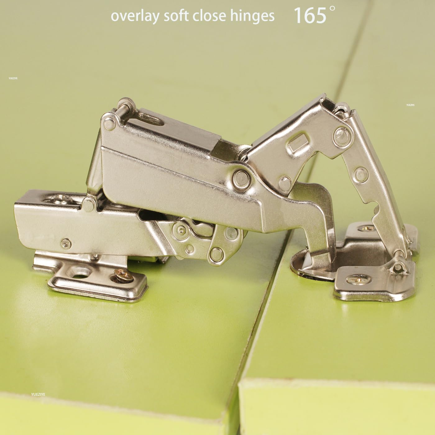 YUEZIYE-165 Degree Hidden Frameless Kitchen Cabinet Soft Close Hinge Very Suitable for Installing Fully Covered cabinets/Cabinet Folding/Corner Cabinet Folding, Wardrobe Doors, etc. (2 Packs)