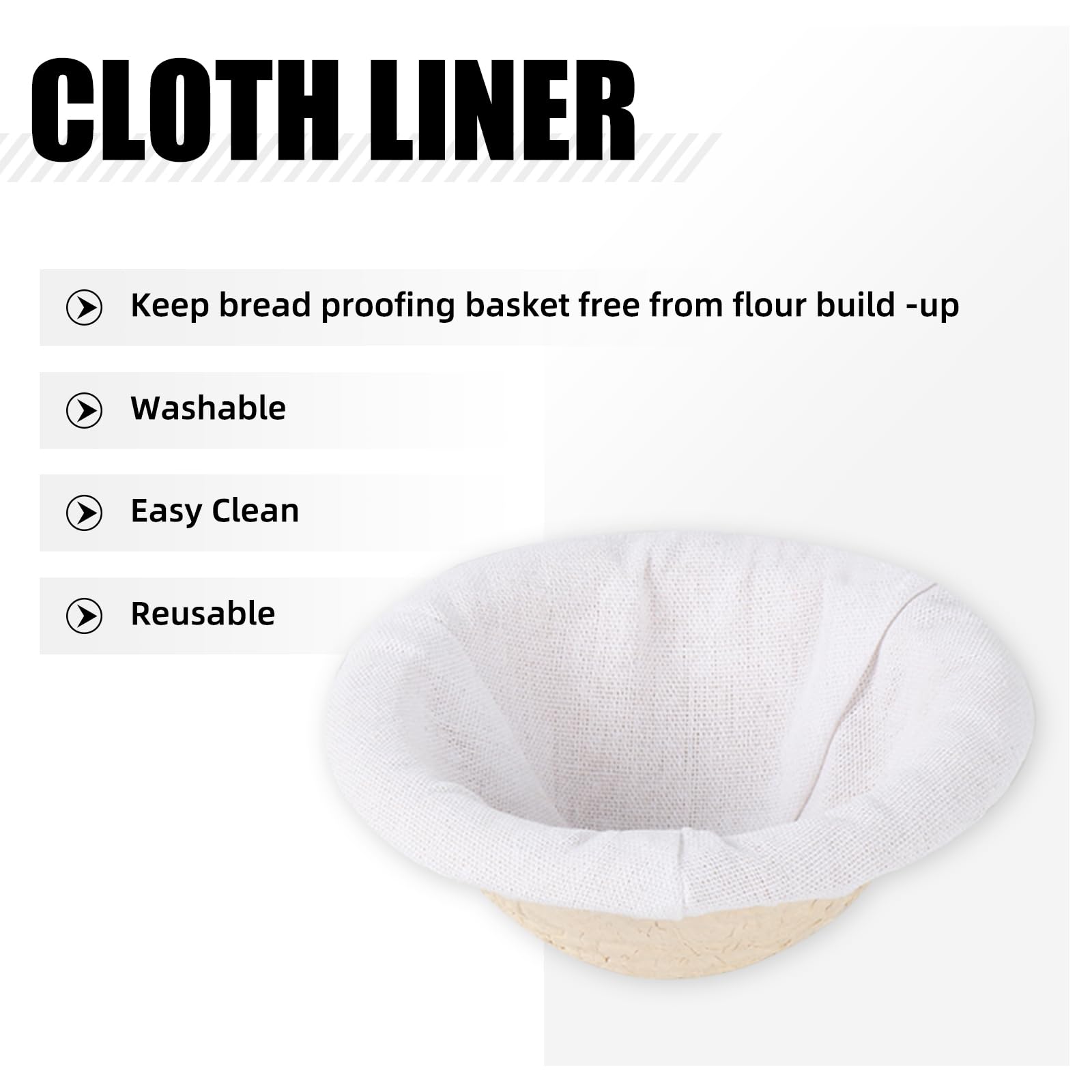 13cm/5inch Small Round Bread Proofing Basket Sourdough Banneton Bortform with Liners Set 12 For Professional and Homemade Bread Baking Supplies