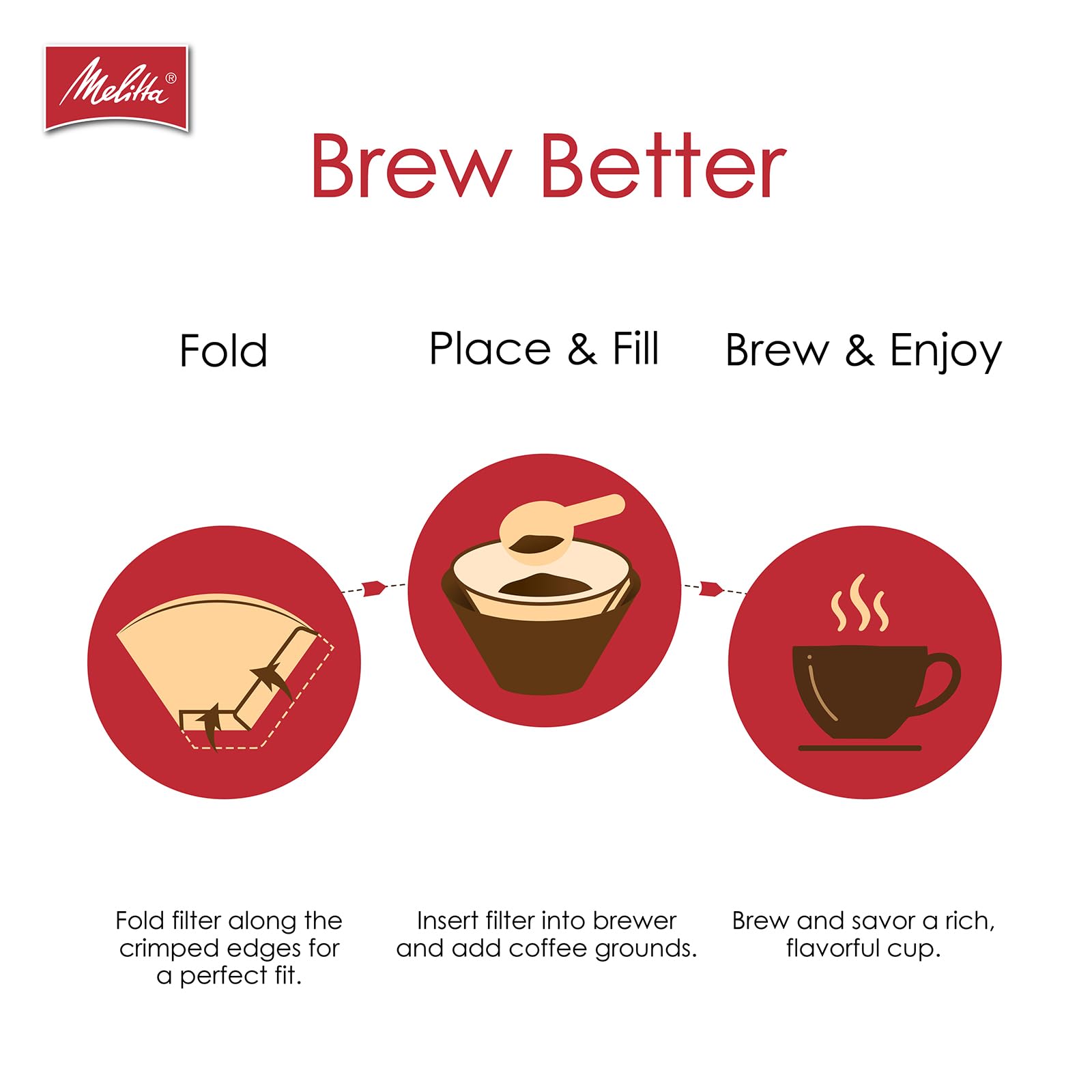 Melitta Cone Coffee Filters, Natural Brown, No. 2, 100-Count Filters (Pack of 6)
